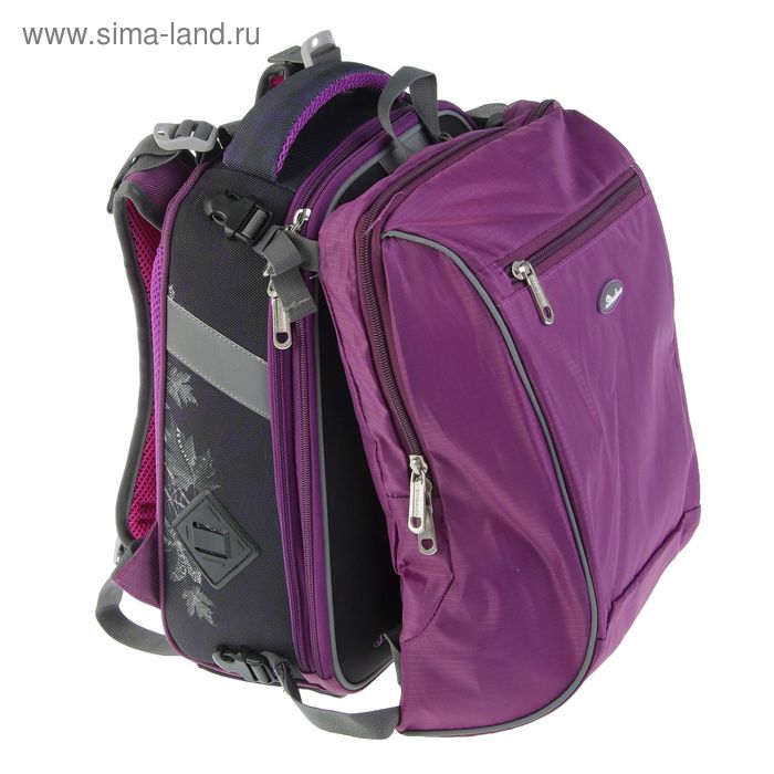 Рюкзак каркасный Sternbauer Smart COMBI 36*28*18 + мешок для обуви черн/фиол - Фото 1