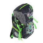 Рюкзак школьный с эргономичной спинкой Sternbauer на затяжке Vip 39*27*19 черный/зеленый 5609 - Фото 2