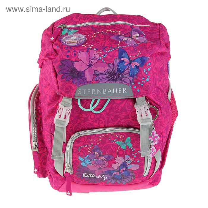 Рюкзак школьный Sternbauer на затяжке 39*27*19 для девочки, розовый - Фото 1