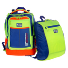 Рюкзак школьный Sternbauer 40*30*16 + мешок для обуви, синий/зелёный - Фото 1