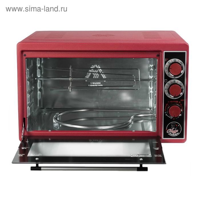 Мини-печь "Чудо Пекарь" ЭДБ-0124, 1500 Вт, 39 л, таймер, гриль, красная - Фото 1