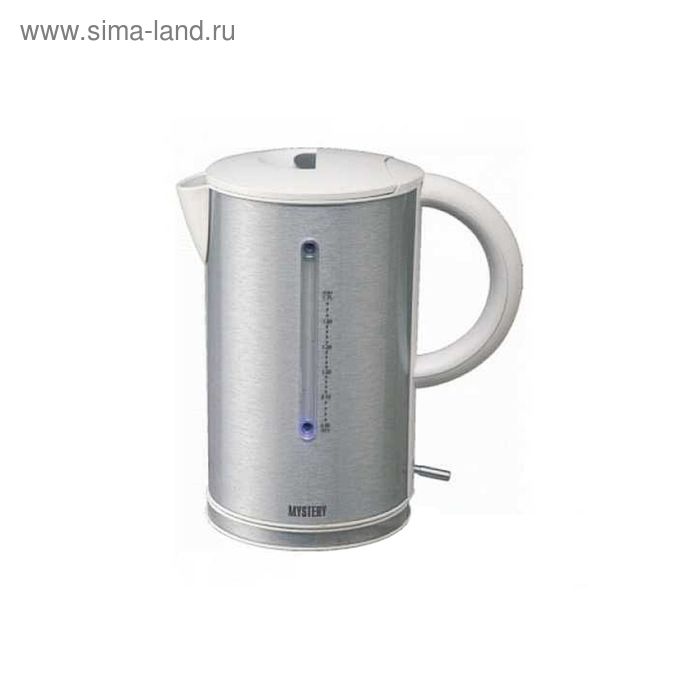 Чайник электрический Mystery MEK-1614, металл, 1.7 л, 2200 Вт, белый - Фото 1