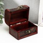 Шкатулка для украшений «Сундучок. Цветочная», дерево, 6×8.8×5.5 см - Фото 2