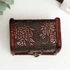 Шкатулка для украшений «Сундучок. Цветочная», дерево, 6×8.8×5.5 см - Фото 4