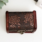 Шкатулка для украшений «Сундучок. Цветочная», дерево, 6×8.8×5.5 см - Фото 4