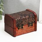 Шкатулка для украшений «Сундучок. Цветочная», дерево, 6×8.8×5.5 см - Фото 5