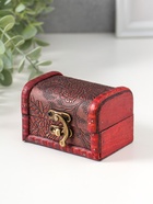 Шкатулка для украшений «Сундучок. Цветочная», дерево, 6×8.8×5.5 см - Фото 2