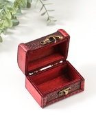 Шкатулка для украшений «Сундучок. Цветочная», дерево, 6×8.8×5.5 см - Фото 5