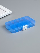 Шкатулка-органайзер для хранения мелочей со съёмными ячейками, 10 отделений, пластик, 2×12.5×6.5 см, МИКС - Фото 9