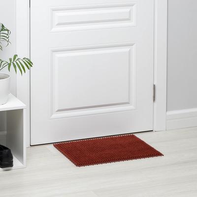 Покрытие ковровое щетинистое без основы «Травка», 40×53 см, цвет терракотовый