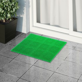 Покрытие ковровое щетинистое без основы «Травка», 40×53 см, цвет зелёный