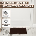 Покрытие ковровое щетинистое без основы «Травка», 40×53 см, цвет коричневый - фото 317984080
