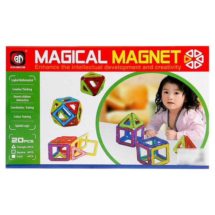 Конструктор магнитный «Магический магнит», 20 деталей - фото 1887726178