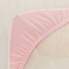 Простыня трикотажная на резинке, 180х200х20, цвет розовый, 125 гр/м2 - Фото 3