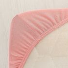 Простыня трикотажная на резинке, 200х200х20, цвет коралловый, 125 гр/м2 - Фото 3