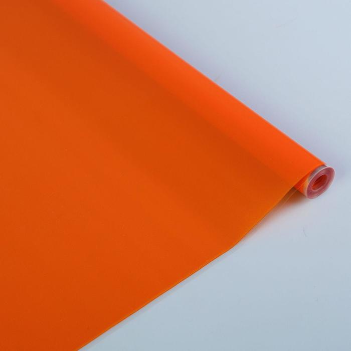 Пленка для цветов и подарков тонированный лак оранжевый 0.7 х 8.2 м, 40 мкм - Фото 1