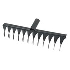 Грабли прямые, витой зуб, 12 зубцов, металл, тулейка 28 мм, без черенка, МИКС - Фото 3