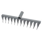 Грабли прямые, витой зуб, 12 зубцов, металл, тулейка 28 мм, без черенка, МИКС - Фото 4