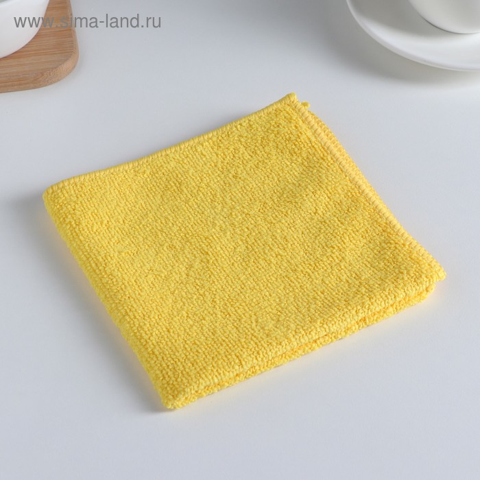 Салфетка из микрофибры 29×29 см, 220 г/м2, цвет МИКС - Фото 1