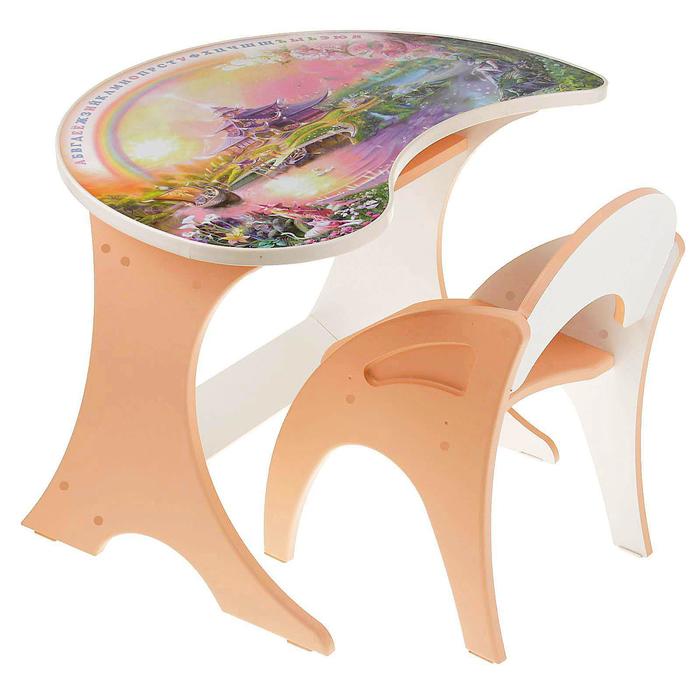Комплект детской мебели «Волшебный остров», столик, стульчик, цвет персиковый - Фото 1