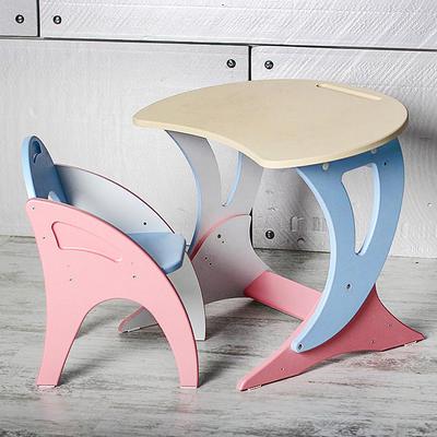 Комплект детской мебели регулируемый «Парус», стол, стул, цвет розово-голубой