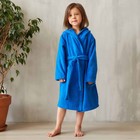 Халат махровый детский, размер 30, цвет синий, 340 г/м2 хлопок 100% с AIRO - Фото 2