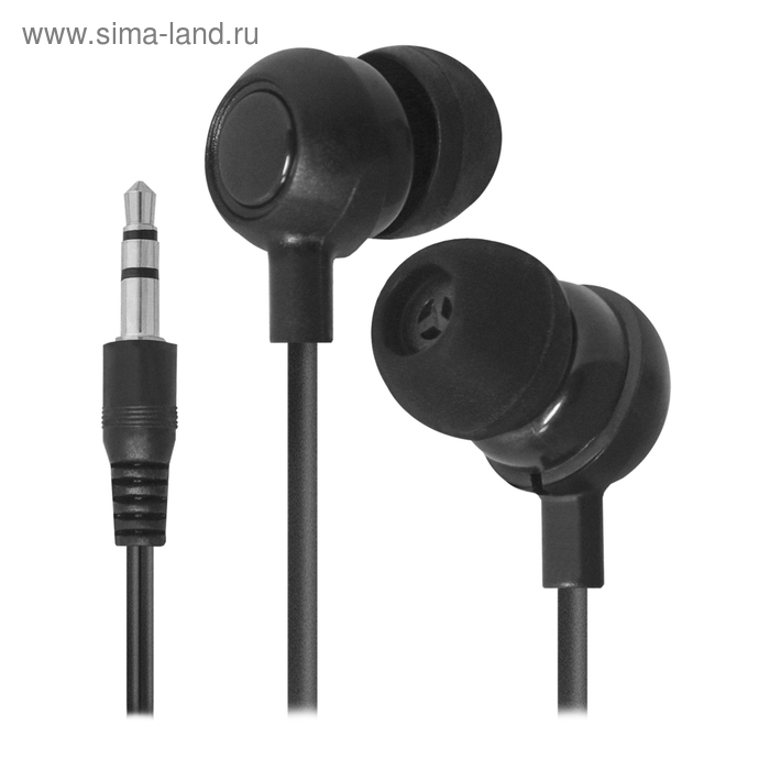 Наушники Defender Basic 618, вакуумные, 95 дБ, 32 Ом, Jack 3.5 мм, кабель 1.1 м, чёрные - Фото 1