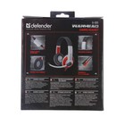 Наушники Defender Warhead G-120, игровые, полноразмерные, микрофон, 3.5мм, 2 м,черно-красные - Фото 12