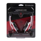 Наушники Defender Warhead G-120, игровые, полноразмерные, микрофон, 3.5мм, 2 м,черно-красные - Фото 9