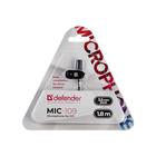 Микрофон Defender MIC-109, компьютерный, на прищепке, кабель 1.8 м, черный - Фото 5