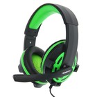 Наушники Defender Warhead G-300, игровые, полноразмерные,микрофон, 3.5мм,2.5 м,чёрно-зеленые - Фото 3