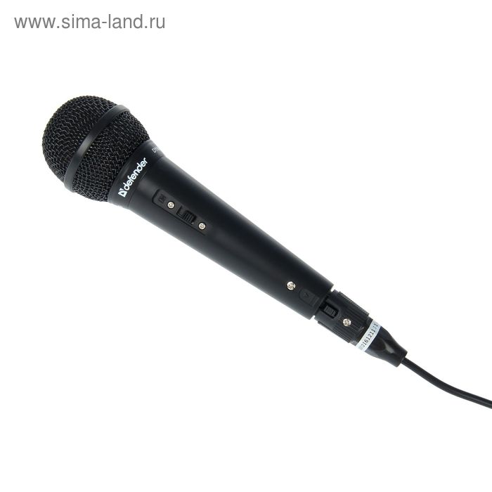 Микрофон караоке Defender MIC-130, кабель 5 м, черный - Фото 1