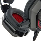 Наушники Redragon Placet, игровые, полноразмерные, микрофон, 3.5мм+USB, 2 м, чёрно-красные - Фото 4