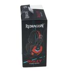 Наушники Redragon Ridley, игровые, полноразмерные, микрофон, 3.5мм+USB, 2.2 м, чёрно-красные - Фото 8