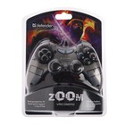 Геймпад Defender Zoom, Xinput, проводной, вибрация, для PC, USB, серо-черный - Фото 6