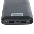 Внешний аккумулятор DEFENDER, 2 USB, 20000, мАч, 2 /1 A, фонарик, дисплей, чёрный - Фото 2