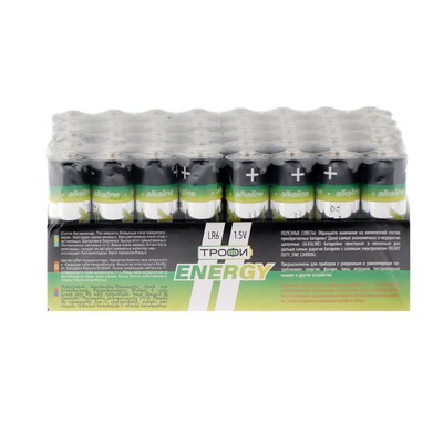 Батарейка алкалиновая "Трофи" Eco, AA, LR6-40BOX, 1.5В, набор 40 шт.
