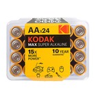 Батарейка алкалиновая Kodak Max, AA, LR6-24BOX, 1.5В, бокс, 24 шт. - фото 9093762