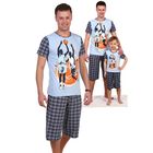 Комплект мужской (футболка, шорты) Горизонт цвет МИКС, р-р 52 - Фото 2
