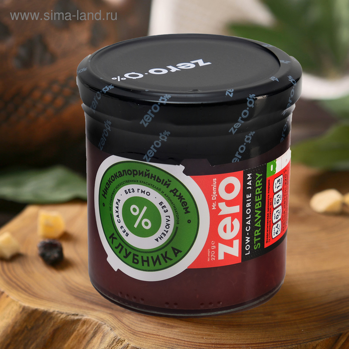 Низкокалорийный джем Mr. Djemius ZERO, клубника, 270 мл - Фото 1