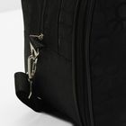 Сумка дорожная, отдел на молнии, с расширением, наружный карман, длинный ремень, цвет чёрный - Фото 4