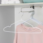 Плечики-вешалки для одежды Доляна, размер 40-44, антискользящее покрытие, цвет белый - Фото 1