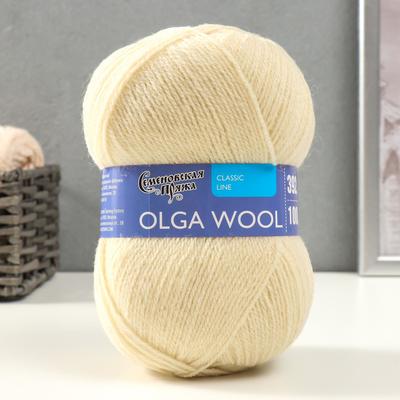 Пряжа OlgaWool (ОльгаЧШ) 95% шерсть, 5% акрил 392м/100гр (25 суровый)