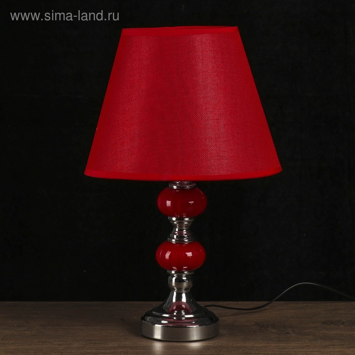 Лампа настольная "Миледи" красная Е27 220В 45,5х28х28 см - Фото 1
