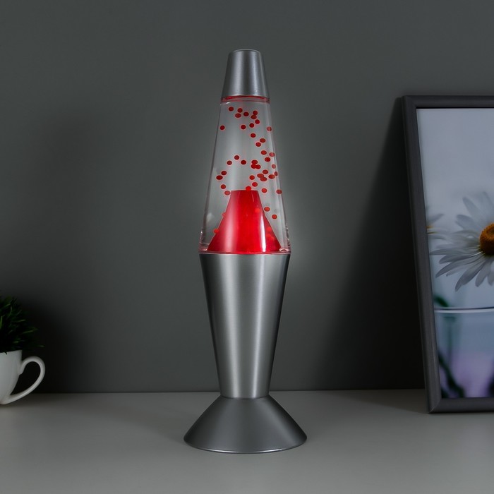 Светильник "Извержение вулкана" LED USB серебро 32 см
