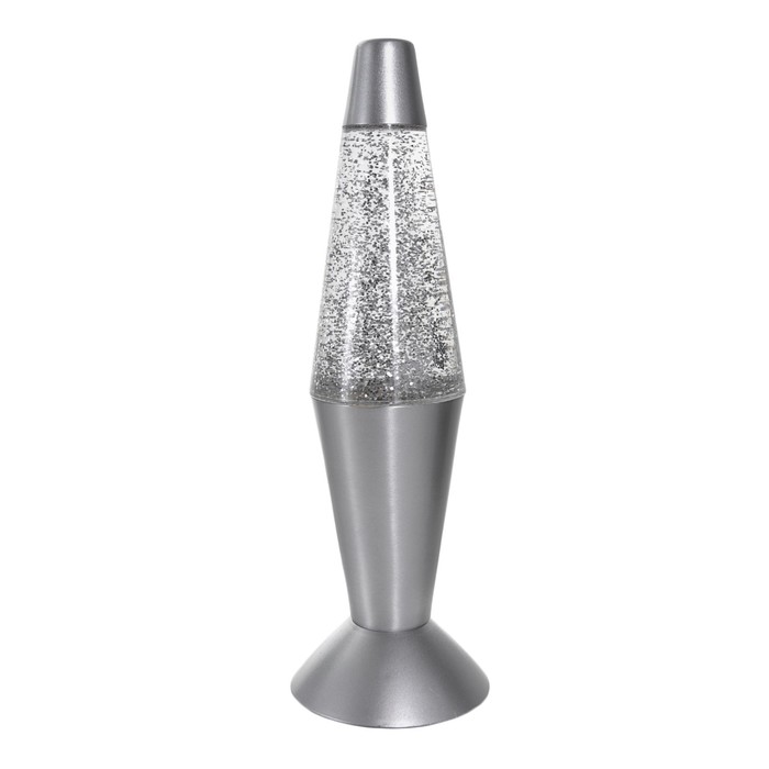 Светильник "Смерч" LED лава, блёстки, серебро 32 см RISALUX - фото 1911249756