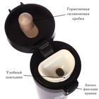 Термокружка Мастер К Style. Coffee, 380 мл, сохраняет тепло 8 ч, с ситечком, нержавеющая сталь, чёрная - Фото 3