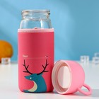 Бутылка для воды «Лесная банда», 420 мл, h=17 см, в чехле, стекло, МИКС - Фото 3