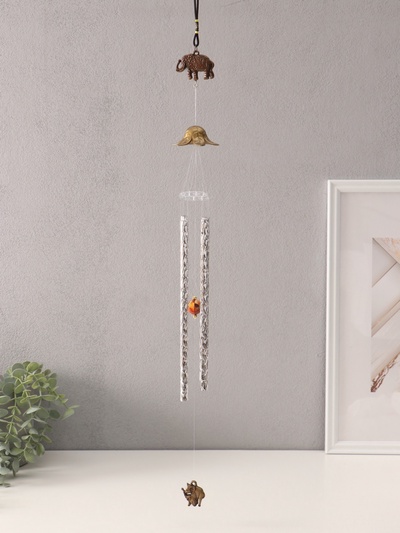 Музыка ветра «Слоны», металл, 4 трубочки 1 фигурка 57 см, МИКС