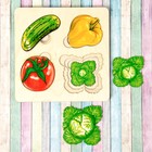 Больше-меньше «Овощи» развивающая доска Сегена - Фото 1
